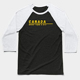 Word Canada Baseball T-Shirt